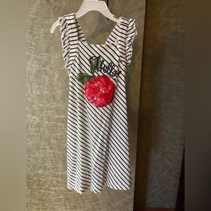 white striped dress